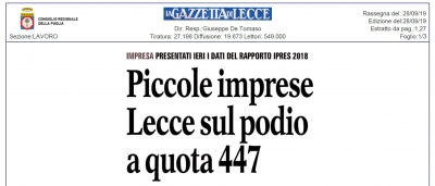 Gazzetta del Mezzogiorno Lecce - 28 settembre 2019
