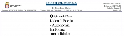 Corriere del Mezzogiorno - 20 settembre 2019